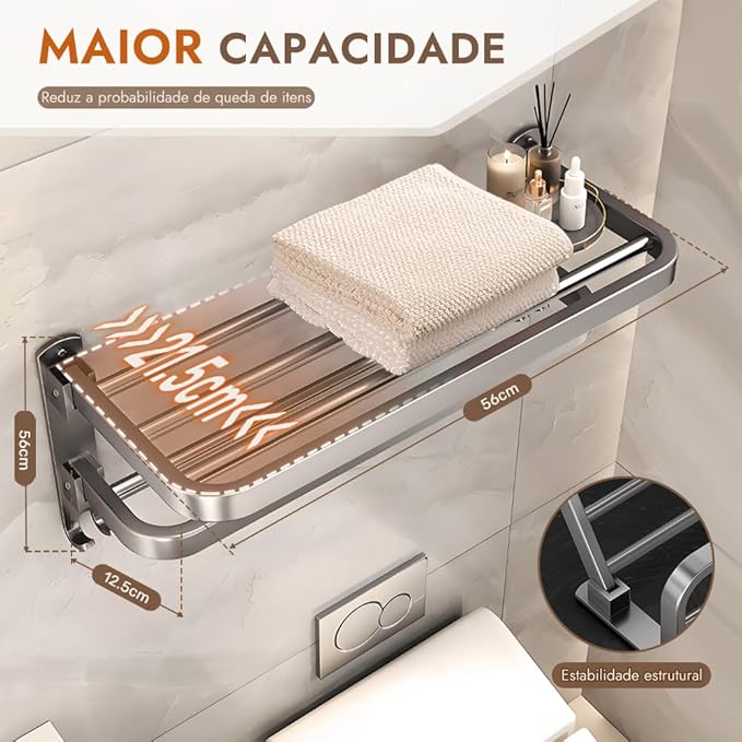 Toalheiro de Banheiro de Aço Inoxidável