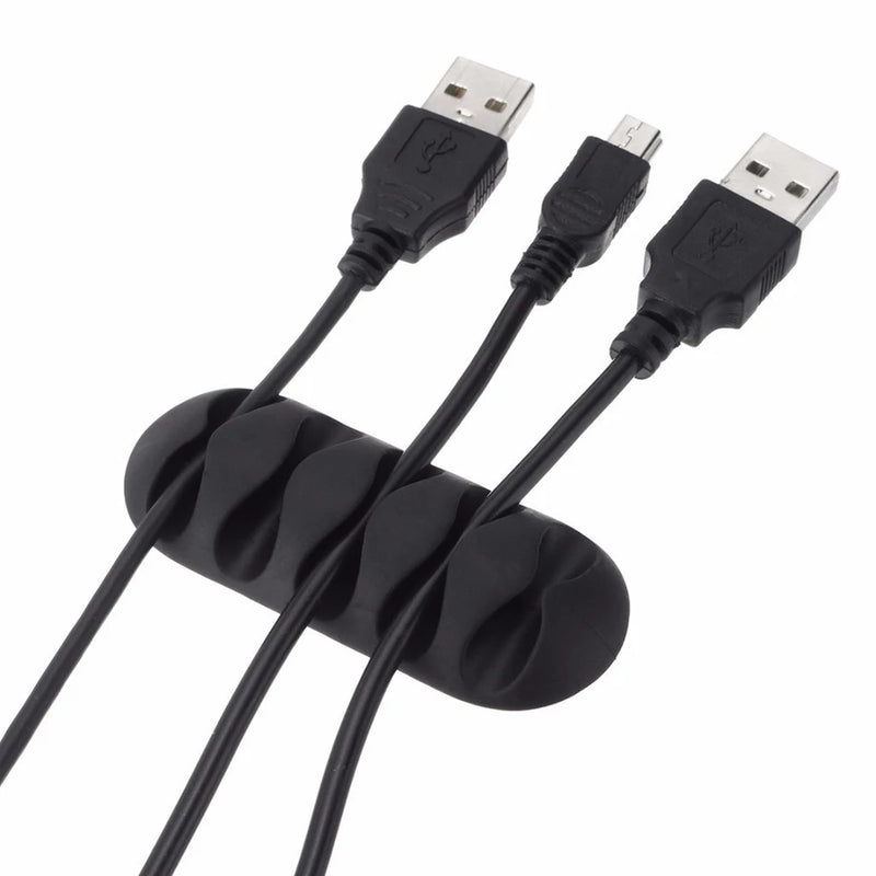 Organizador de Cabos e Fios em Silicone (7 Peças)