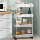 Carrinho Organizador Móvel Com 4 Prateleiras