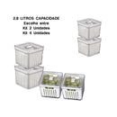 Kit Organizador de Geladeira para Alimentos Clean Form