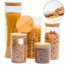 Kit 5 Potes de Vidro Herméticos