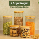 Kit 5 Potes de Vidro Herméticos