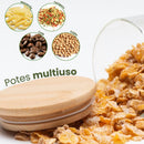 Kit 5 Potes de Vidro Herméticos