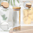 Kit 5 Potes de Vidro Herméticos